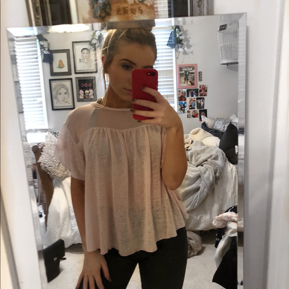 Baby pink blouse